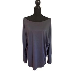 Wide-Neck Gray Shirt – Size L, NWOT